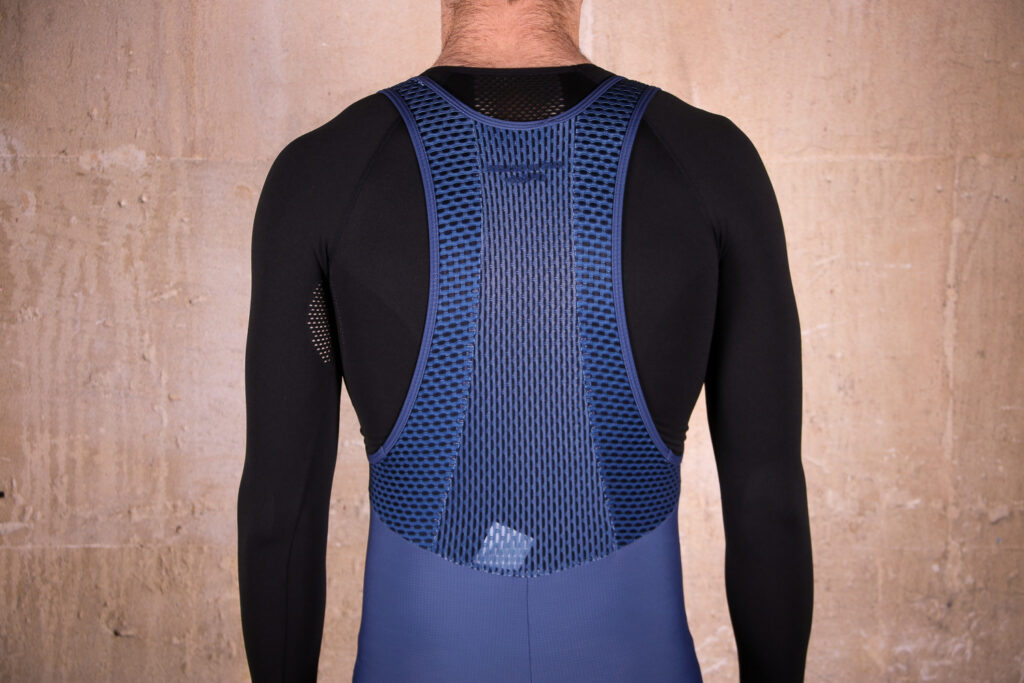 Cafe du Cycliste Adele Cobalt Blue Thermal Bib Shorts – straps back.jpg