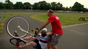 Michael Portillo takes a tumble at Herne Hill (BBC iPlayer still).jpg