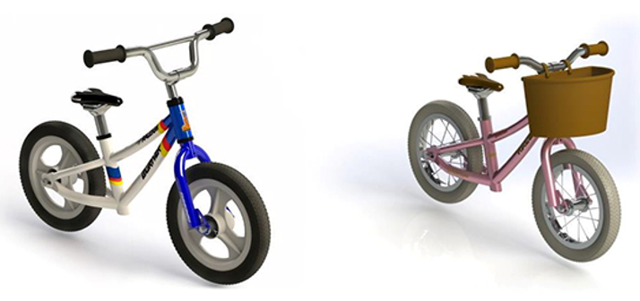 Raleigh Burner and Sherwood balance bikes.PNG