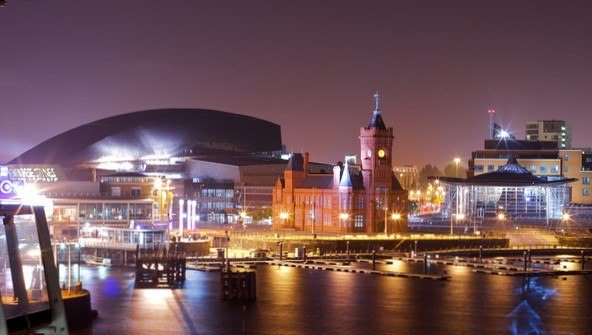 Cardiff by night – image vie Pete Birkinshaw on Flickr.jpg