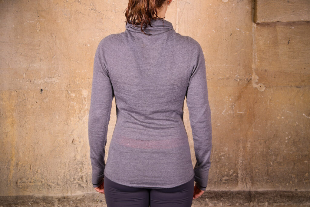Findra Caddon Merino Wool Cycling Jersey in Slate Grey – back.jpg
