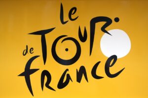 Tour de France logo on yellow 3×2