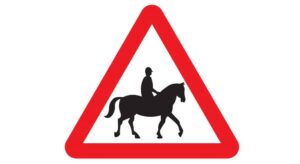 Caution – Horse and rider sign.JPG