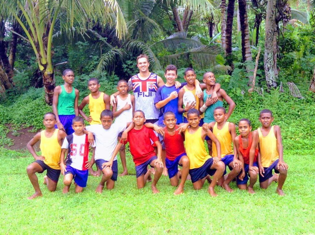 Jack Berry – Visiting Fiji with kids of Nakobo Village, Savusavu, Fiji – 2013
