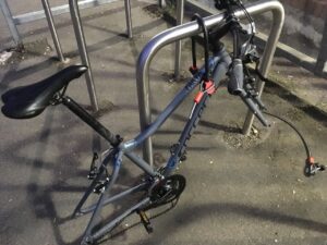 The bike stripped bare