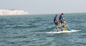 Michael Gower and Graham Earl crossing the English Channel
