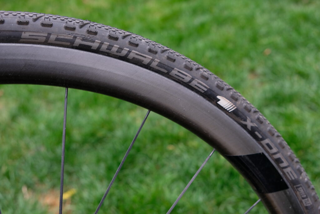 Schwalbe X-One Speed Tyre on rim2.JPG