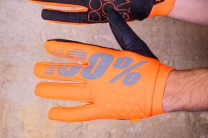 100% Brisker Cold Weather Glove Fluo Orange – back.jpg
