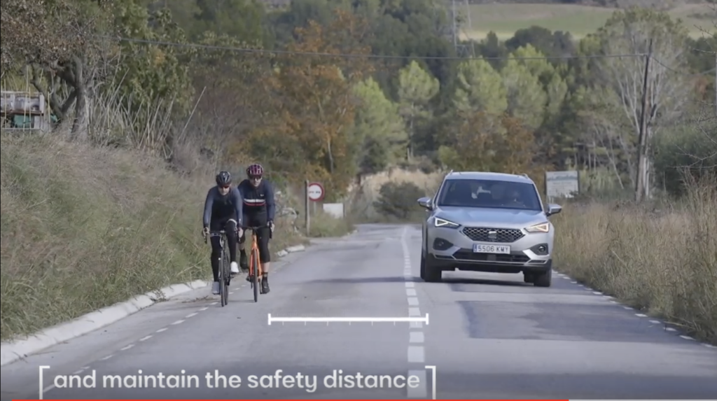 Seat Terraco cyclist detection vid still 3