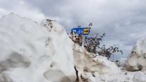NCN sign in the snow