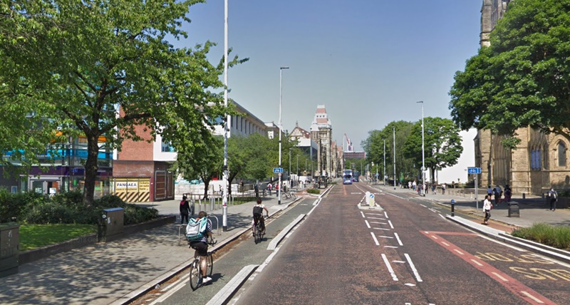 Oxford Road, Manchester (via StreetView)
