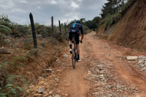 Froome riding pinarello bolide on gravel (from strava)