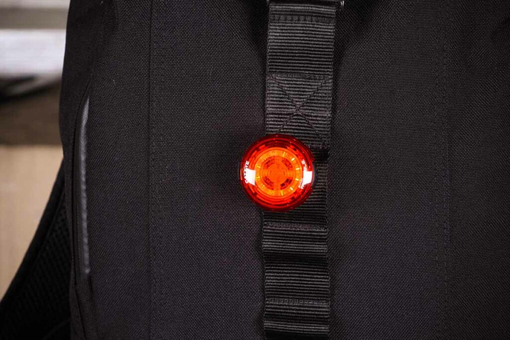 Cateye Sync Wearable – on bag.jpg