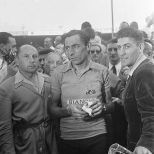 Fausto Coppi at the 1952 Tour de France (public domain)