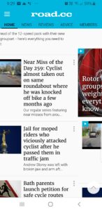 road.cc smartphone site screenshot