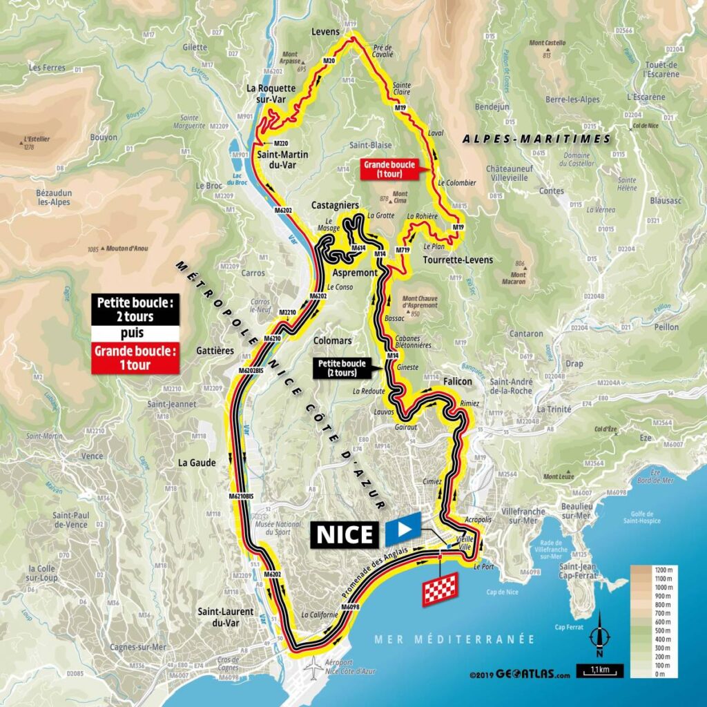 2020 TdF Stage 1 map