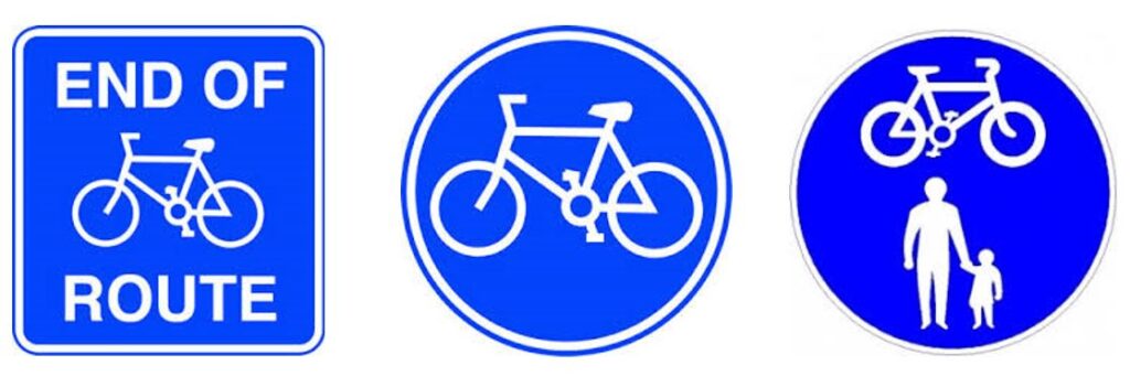 Cycle path signs.JPG
