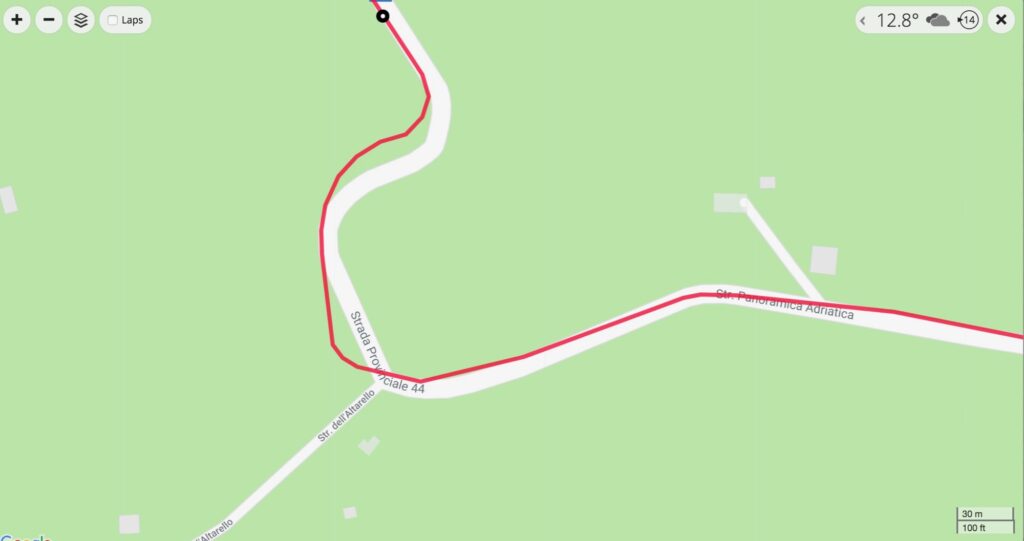 Garmin Connect cornering – 1