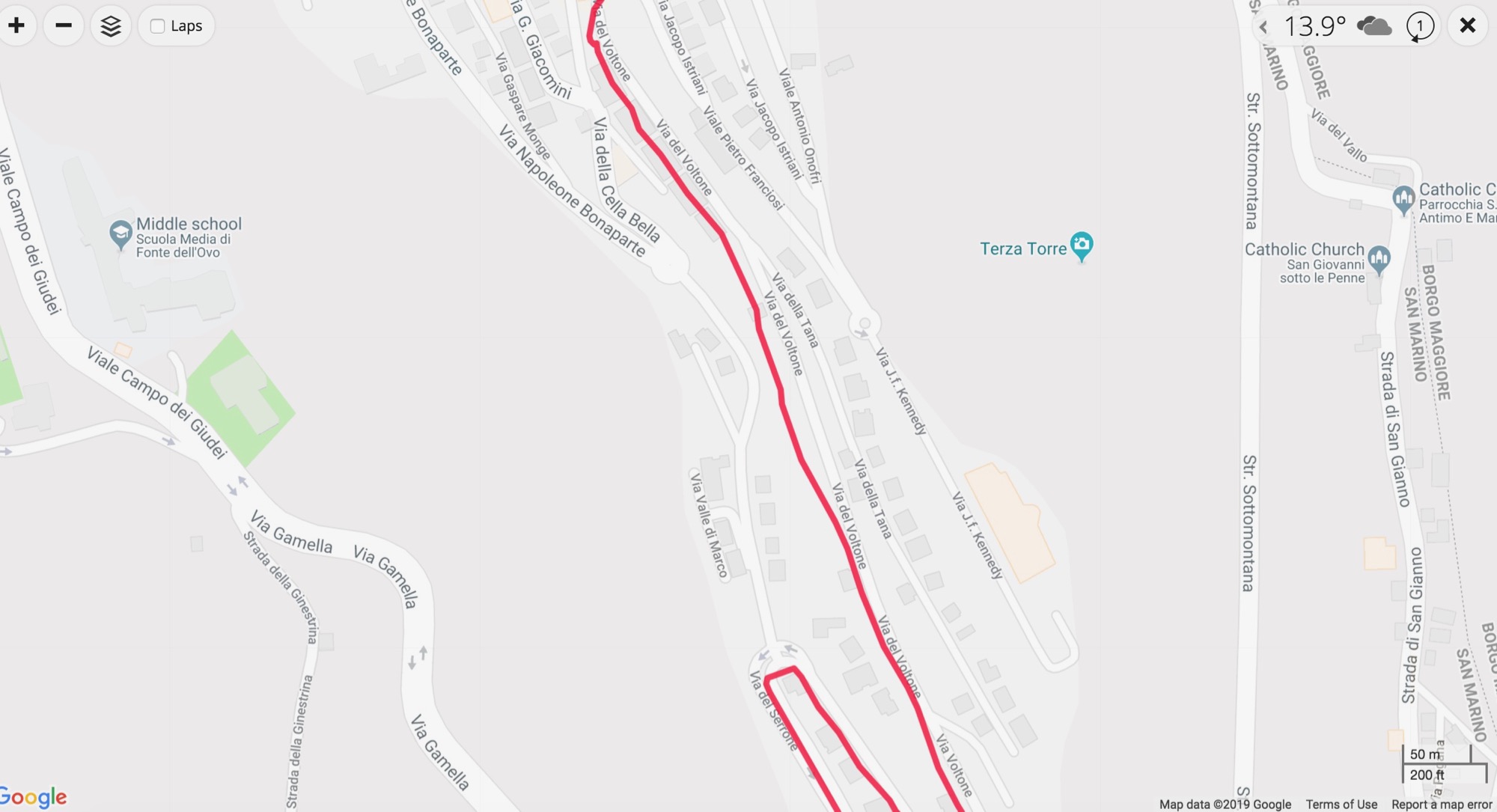 Garmin Connect riding through buildings – 1