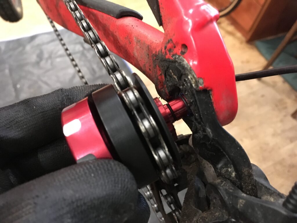 Feedback Sports Chain Keeper installing