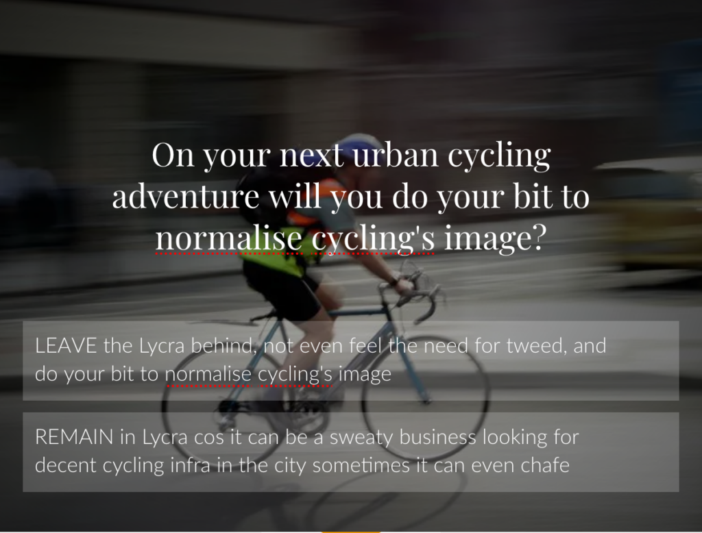 Leave V Remain – Lycra