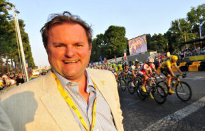 Gary Verity, chief executive of Welcome to Yorkshire, on the Champs-Elysees (copyright Simon Wilkinson:SWpix.com)