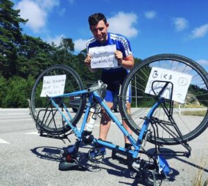 Josh Quigley and his bike