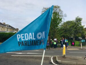 Pedal on Parliament  Scotstoun zebra crossing (credit Iona Shepherd).jpg