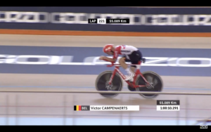 Victor Campenaerts takes UCI hour record