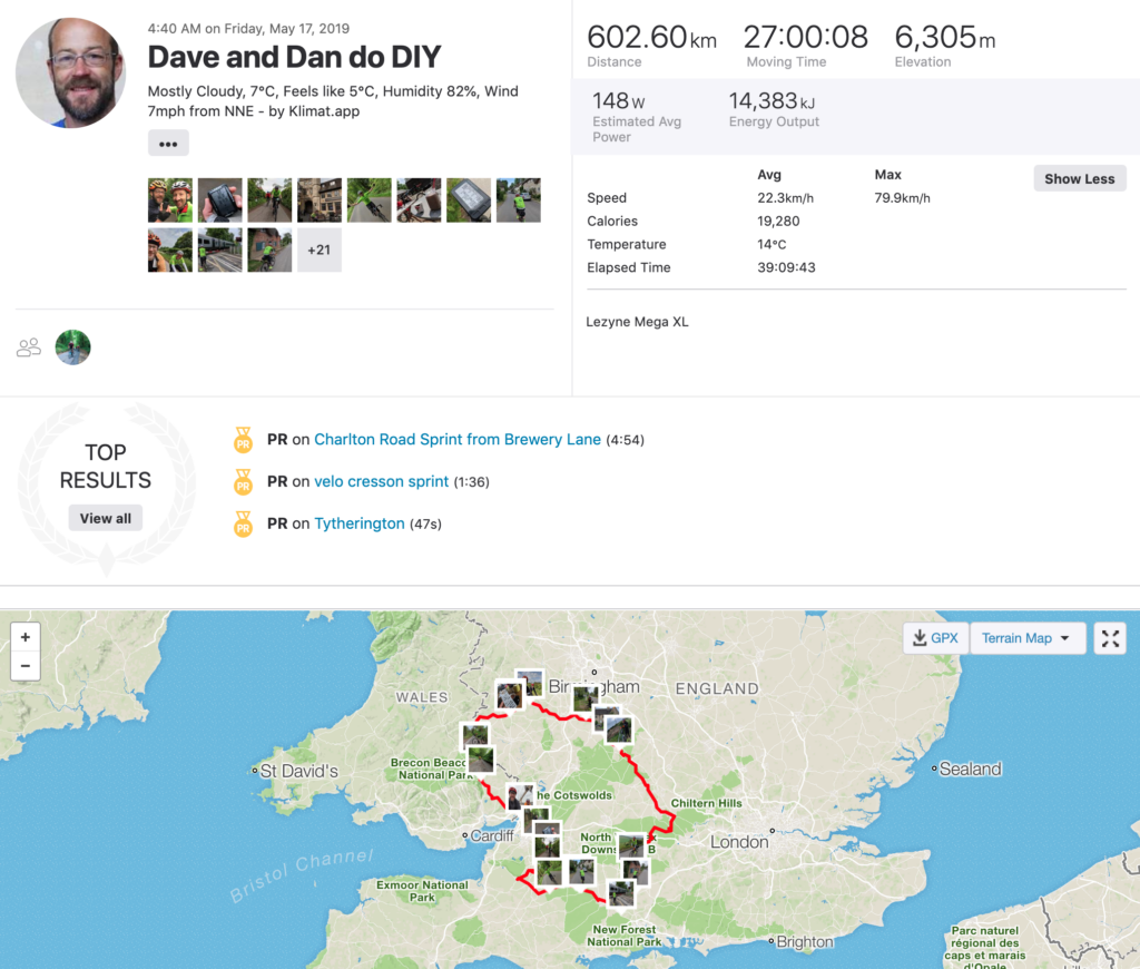 Dave’s 600km Ride