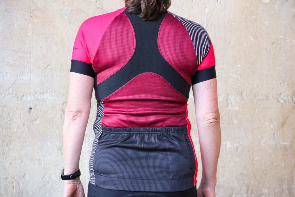 Funkier Mataro Pro Ladies Rider Short Sleeve Jersey in Merlot – back.jpg