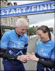 Rick and Jo Millin celebrate 8th wedding anniversary at 2019 Etape Caledonia