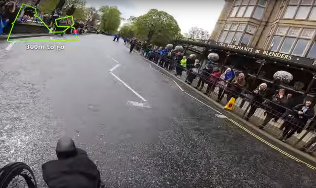Yorkshire Worlds recce ride – 300m to go