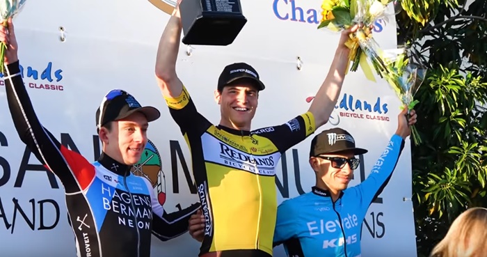 Cory Lockwood at Redlands Bicycle Classic (via YouTube)