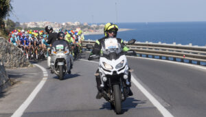 Motos at Milan-San Remo 2016 (picture ANSA-Claudio Peri).JPG