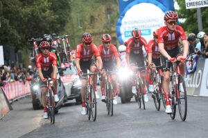 Tom Dumoulin finishes Giro d’Italia 2019 Stage 4 (picture credit Team Sunweb)