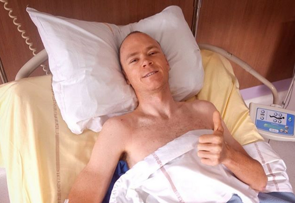 Chris Froome in hospital (via Instagram).PNG