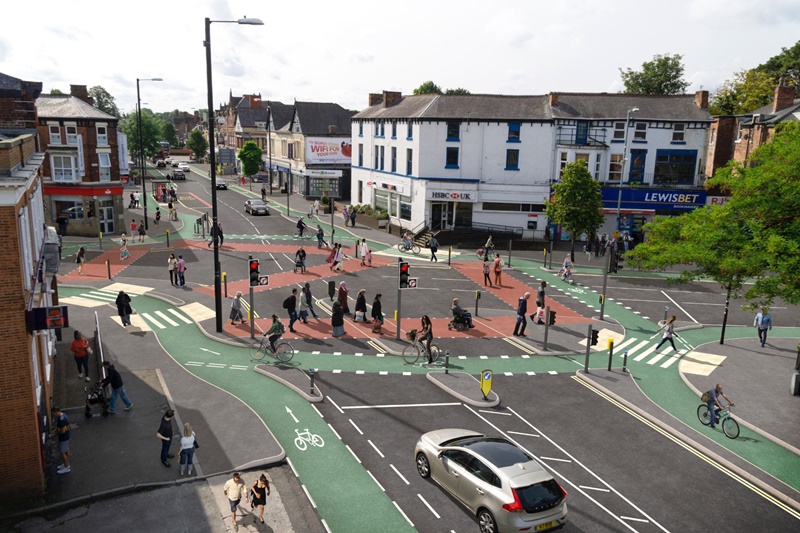 TfGM &ndash; Chorlton Cycleway_Barlow Wilbraham Junction_ CYCLOPS