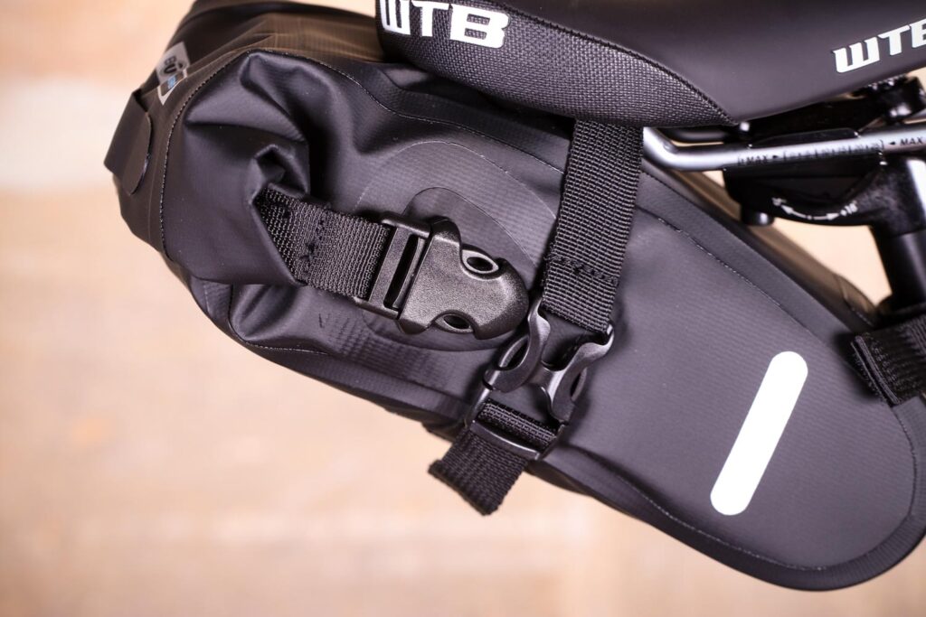 BTR Waterproof Under The Bike Saddle Wedge Style Bike Bag – clips detail.jpg