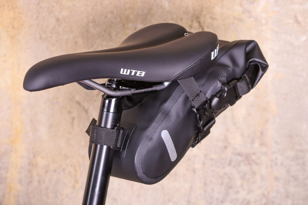 BTR Waterproof Under The Bike Saddle Wedge Style Bike Bag – front on.jpg