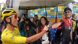Egan Bernal and Geraint Thomas after Tour de France Stage 20.PNG