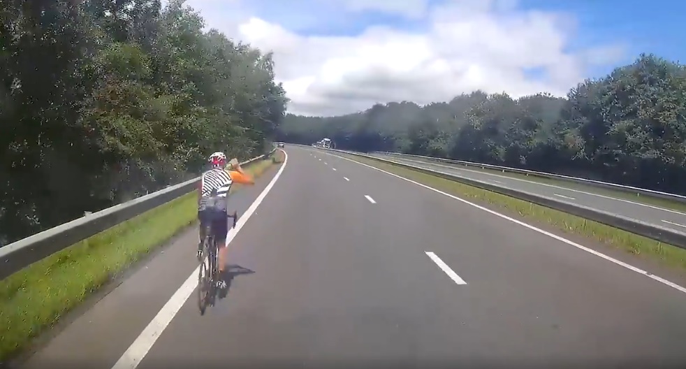Cyclist on A590