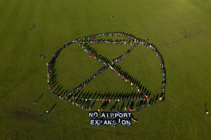 Extinction Rebellion Bristol Airport expansion protest