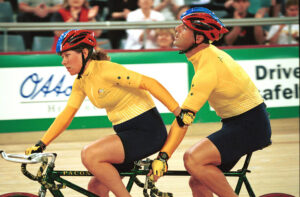 Kerry and Kieran Modra at 2000 Sydney Paralympics