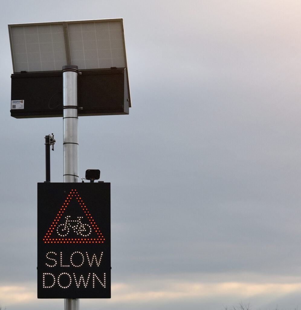 SWARCOcycle warning sign