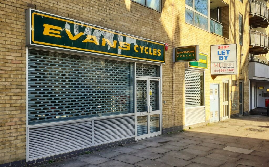 Evans Cycles branch in Chiswick, now closed