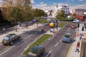 Greenwich to Woolwich Cycleway artists’ impression 01