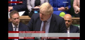 Boris Johnson outline infrastructure plans, February 2020
