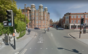 Hythe Bridge Street junction with Worcester Street and George Street (source Google Street View)