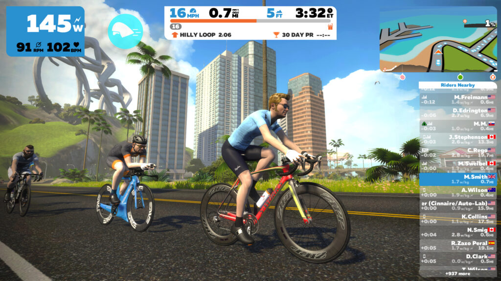 Zwift HUD Watopia 2